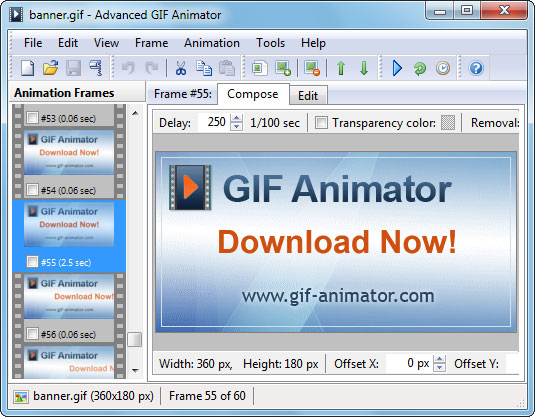 Click to view Adv GIF Animator 2.23 screenshot